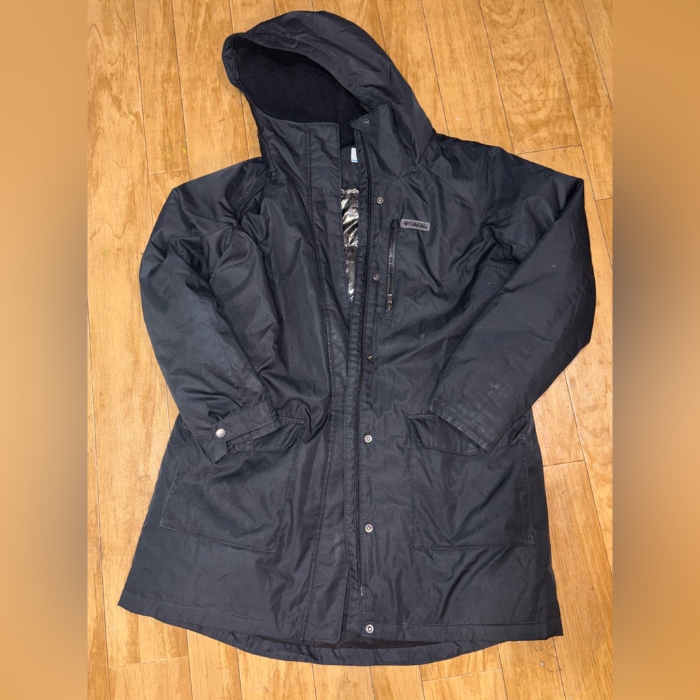 Women's Columbia Black Hooded Jacket